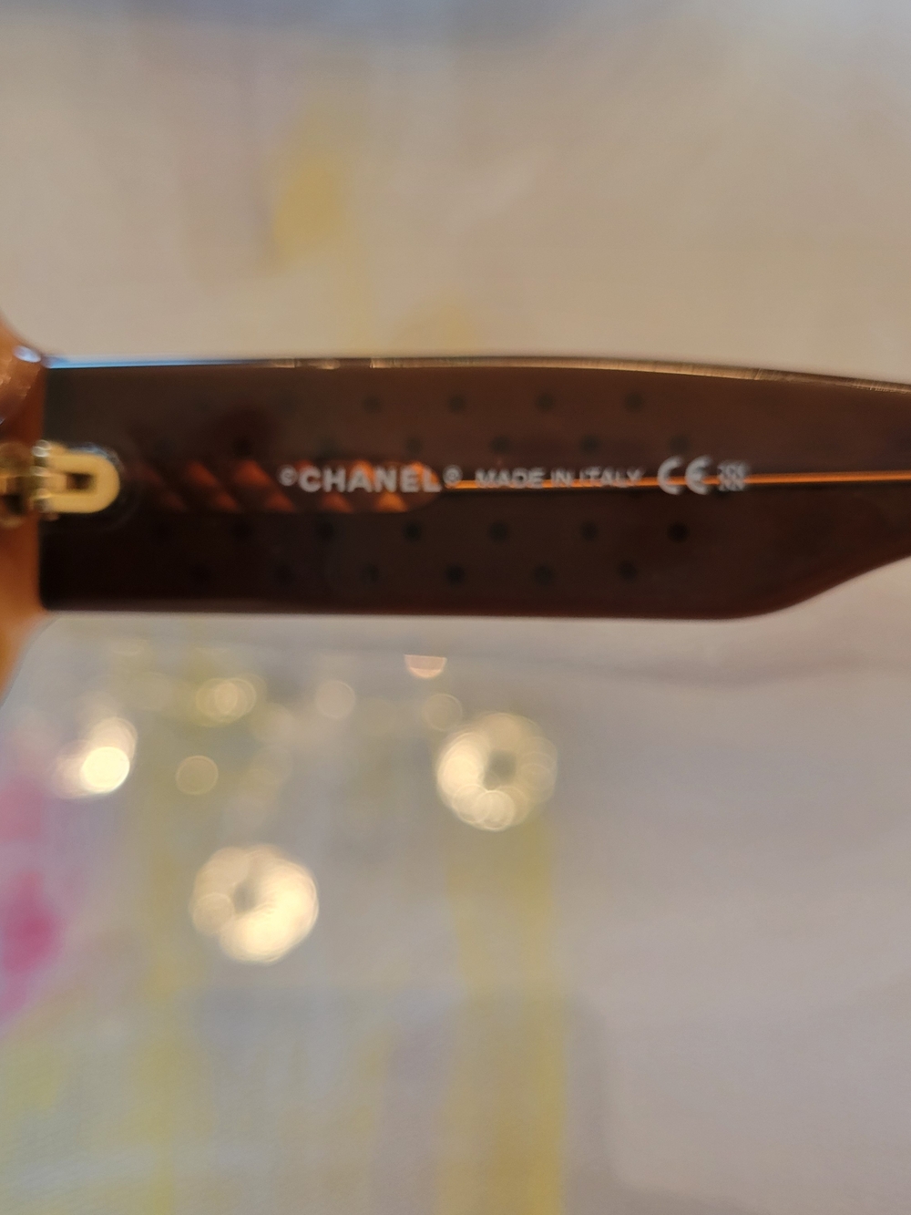 Brown And Gold Chanel Sunglasses - Picture 3 of 9
